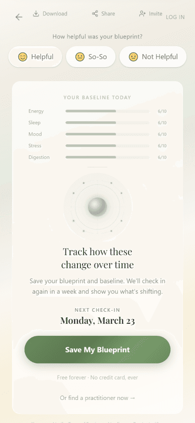 Save and track baseline