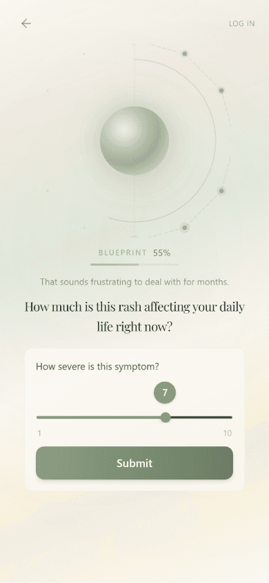 Severity slider rating