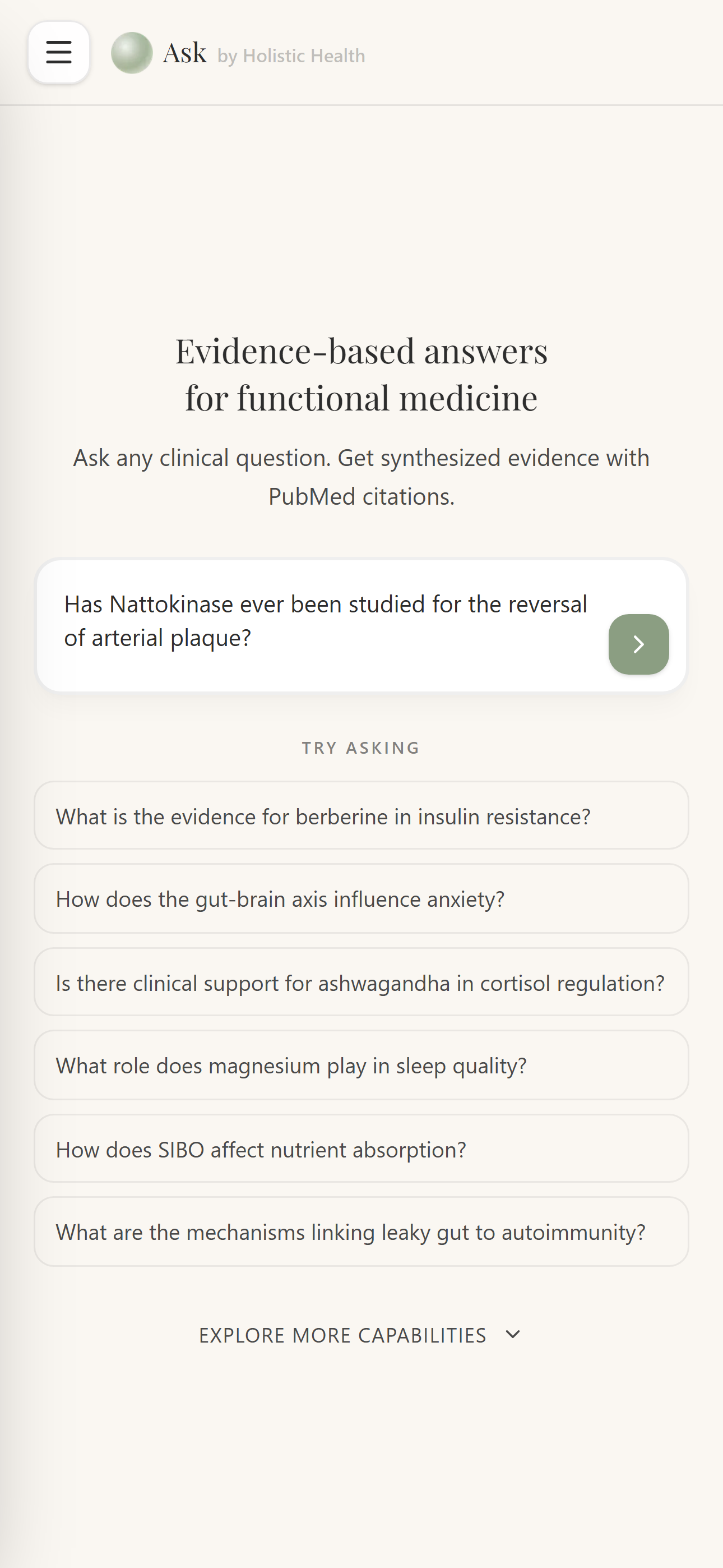 Ask — search and explore