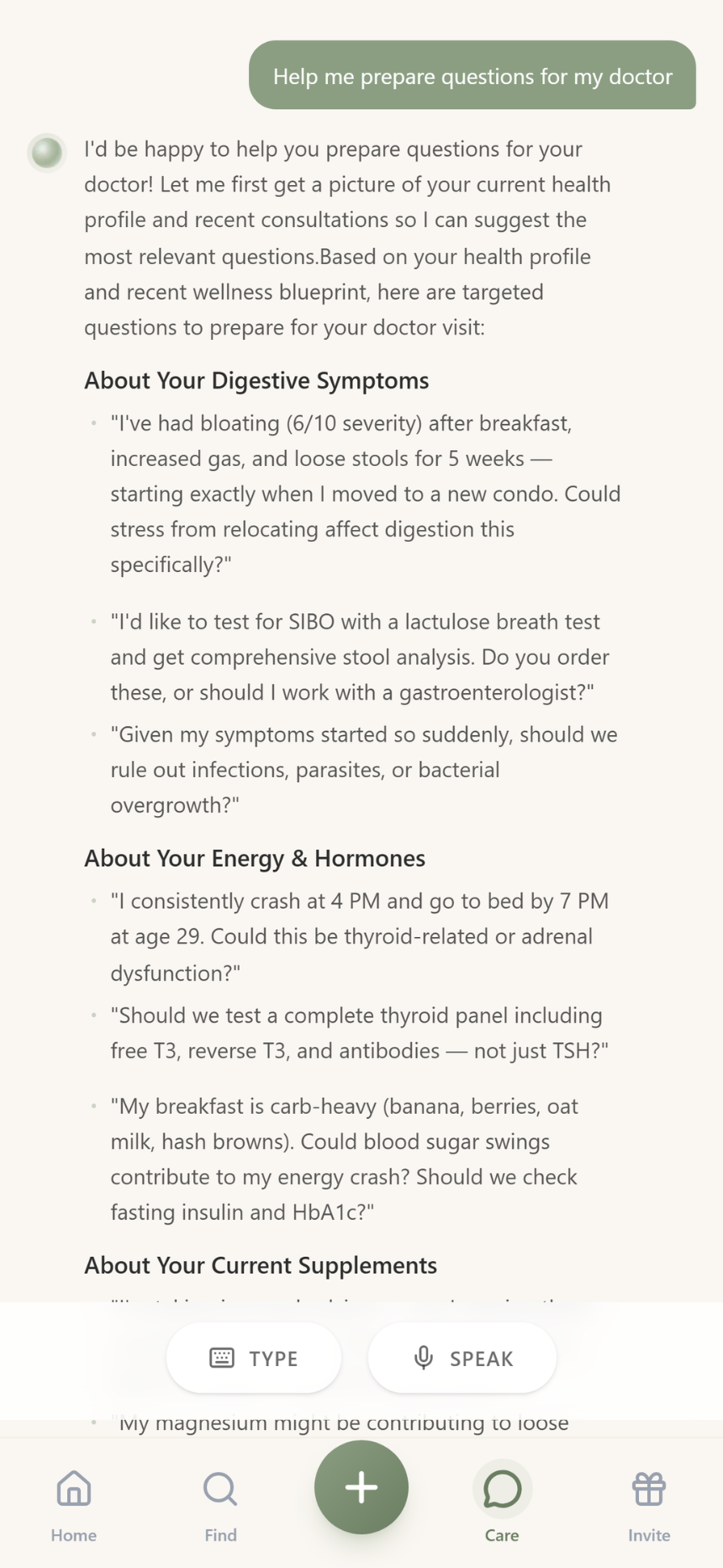 Care Coordinator — doctor visit preparation